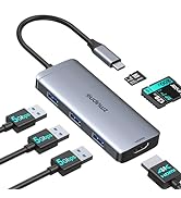 USB C Hub Adapter for MacBook Pro Air M3 M2 M1, USB-C HDMI Multiport Dongle for Mac Converter 6 i...