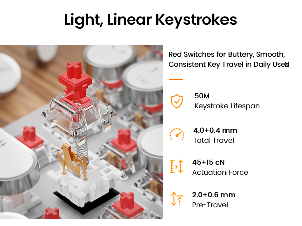 Light, Linear Keystrokes.