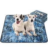 Qeils Washable Pee Pads for Dogs, 2 Pack Reusable Puppy Pads 36"x41" Super Absorbent Leakproof Do...
