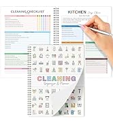 Cleaning Schedule Planner for Adults - Weekly &amp; Monthly Cleaning Schedule and Checklist, 8.5" x 1...