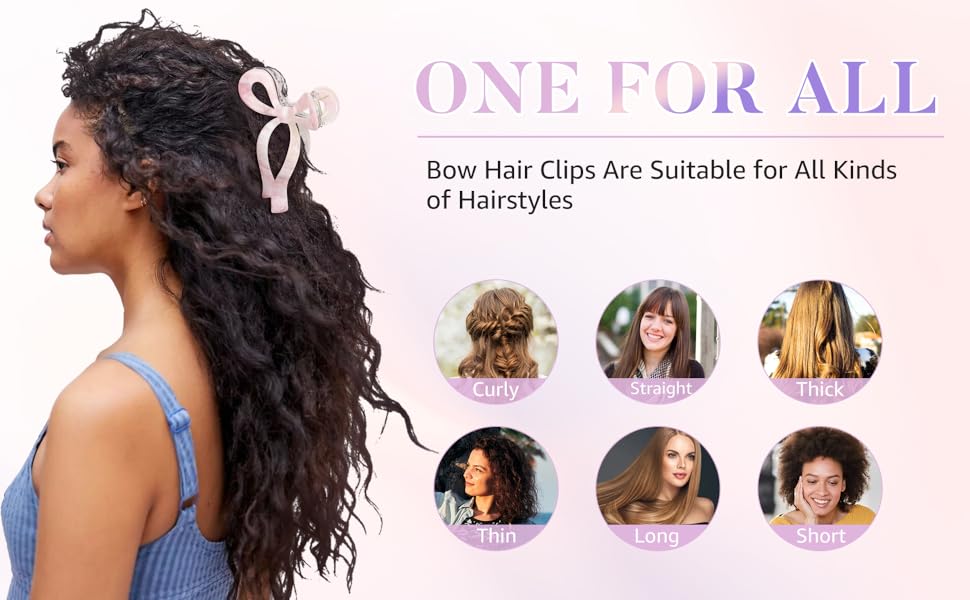 ONE FOR ALL Bow Hair Clips Are Suitable for All Kinds of Hairstyles