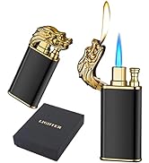 Magic Dual Flame Dragon Lighter, Dragon Dual Fire Lighter, Creative Windproof Dragon Torch Lighte...
