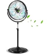 COSTWAY 20" High Velocity Industrial Pedestal Fan, Heavy-duty Commercial Standing Fan with 3 Spee...