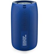 Musibaby M68 Bluetooth Speaker, 12W, IPX5, FM, USB AUX, Blue | Portable 12W speaker for desk, bed...