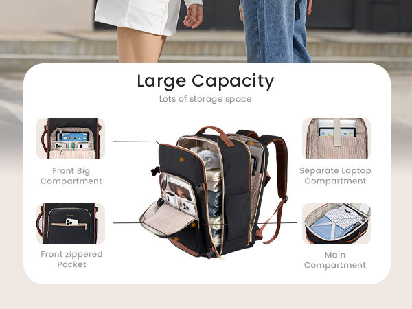 Travel Backpack for Women &amp; Men, Airline Approved Carry On Luggage