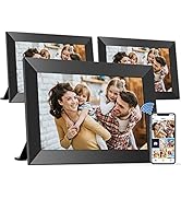 BIGASUO 10.1 Inch WiFi Digital Picture Frame 3 Pack, IPS HD Touch Screen Cloud Electric Photo Fra...