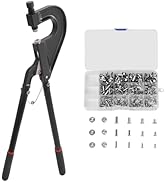 Hand Rivet Squeezer Set, Semi-Tubular Rivet Tool with Adjustable Gap 1.57"-2.2", Rivet Press Incl...