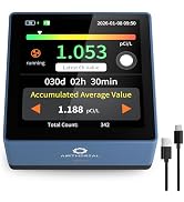 Airthereal Radon Detector for Home, 3.4" Touchscreen, 10-Minute Updates, Audible &amp; Visual Alarms,...