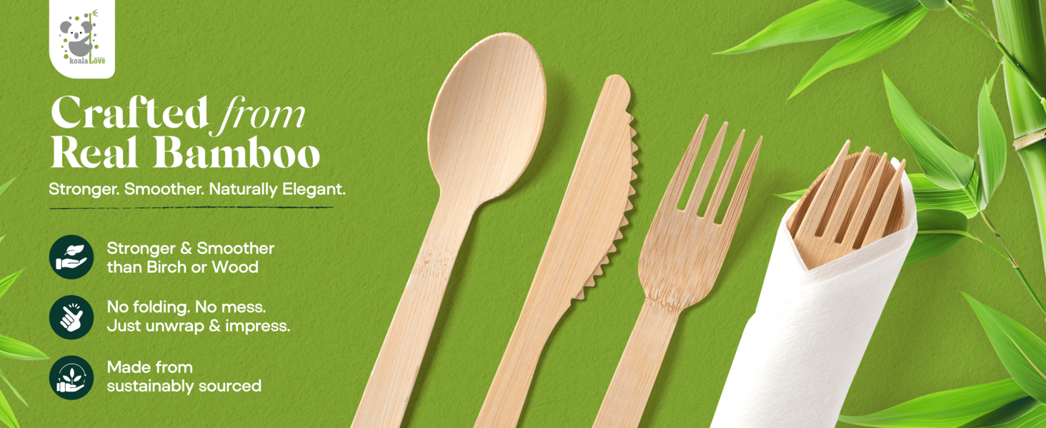 Crafted from real bamboo
