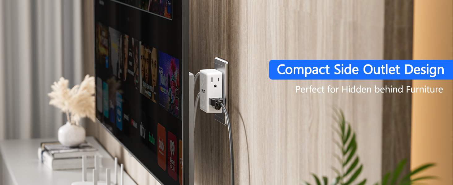 Compact Side Outlet Design, perfect for hard to reach places.