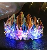 CAKURE Light Up Crown Headband Flash Glowing Tiara Hair Band Luminous Headbands Laser Crowns for ...