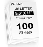 PAPRMA 100 Sheets Thermal Printer Paper, 8.5-x-11-inch Thermal Printing Paper White US Letter Siz...