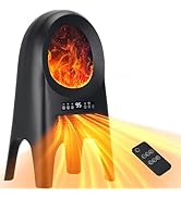 Uthfy Space Heaters for Indoor Use, 24 Inch Portable Room Heater w/ 3D Flame, 1500W Ceramic Heate...
