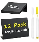 Small Chalkboard Sign, 12 Pcs 4"x3" Mini Chalkboard Signs for Food, Chalkboard Signs for Catering...