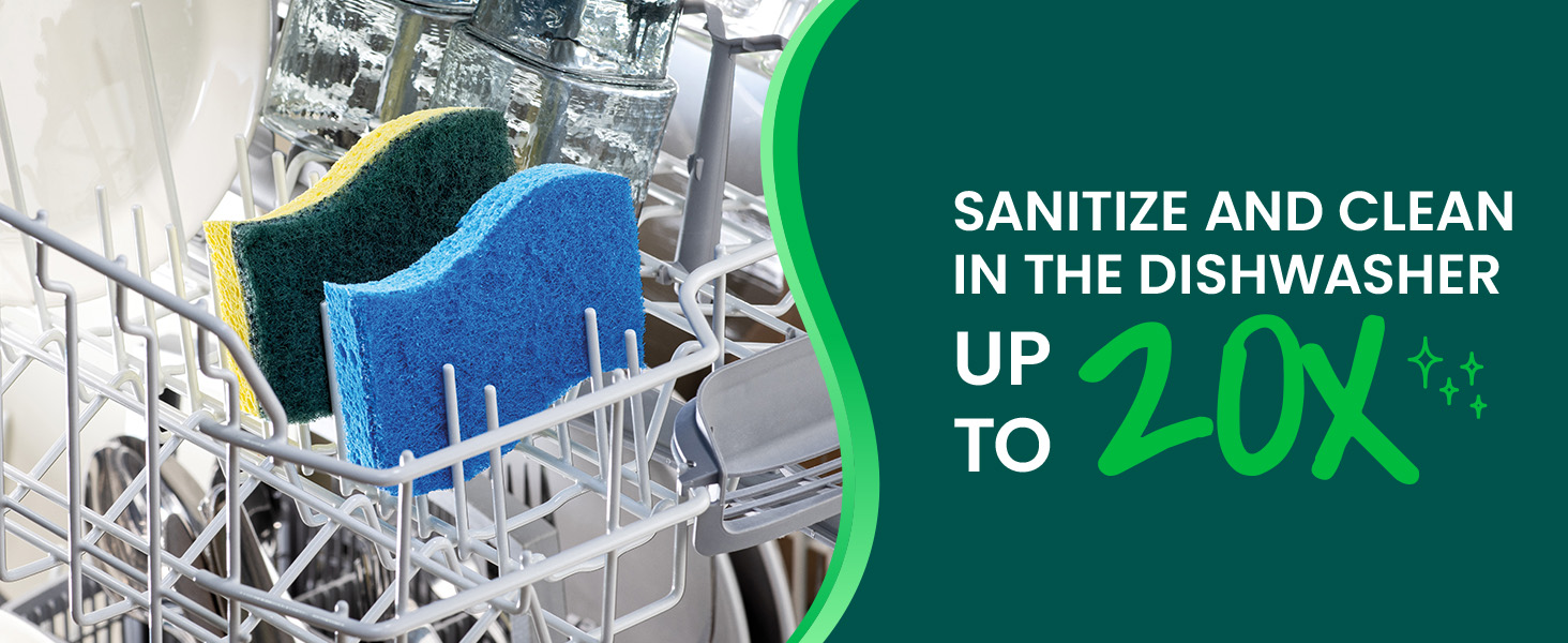 Sanitize and clean in the dishwasher up to 20X