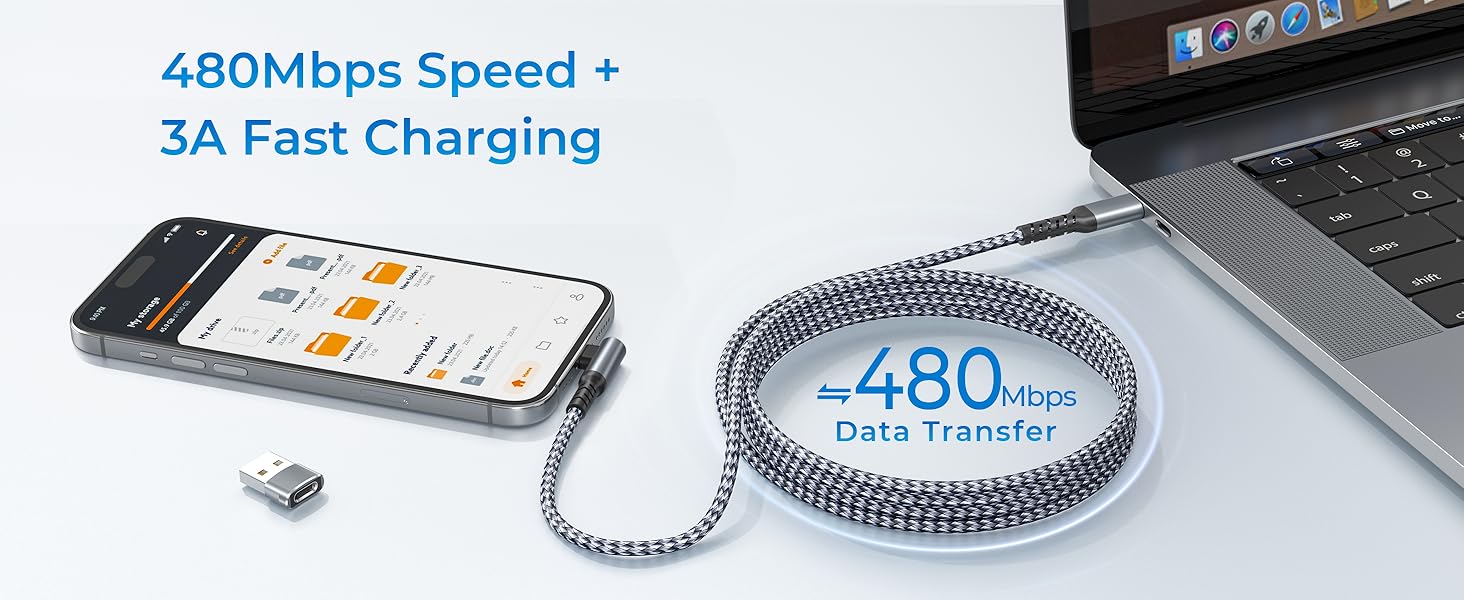 3A Fast iphone charging cord