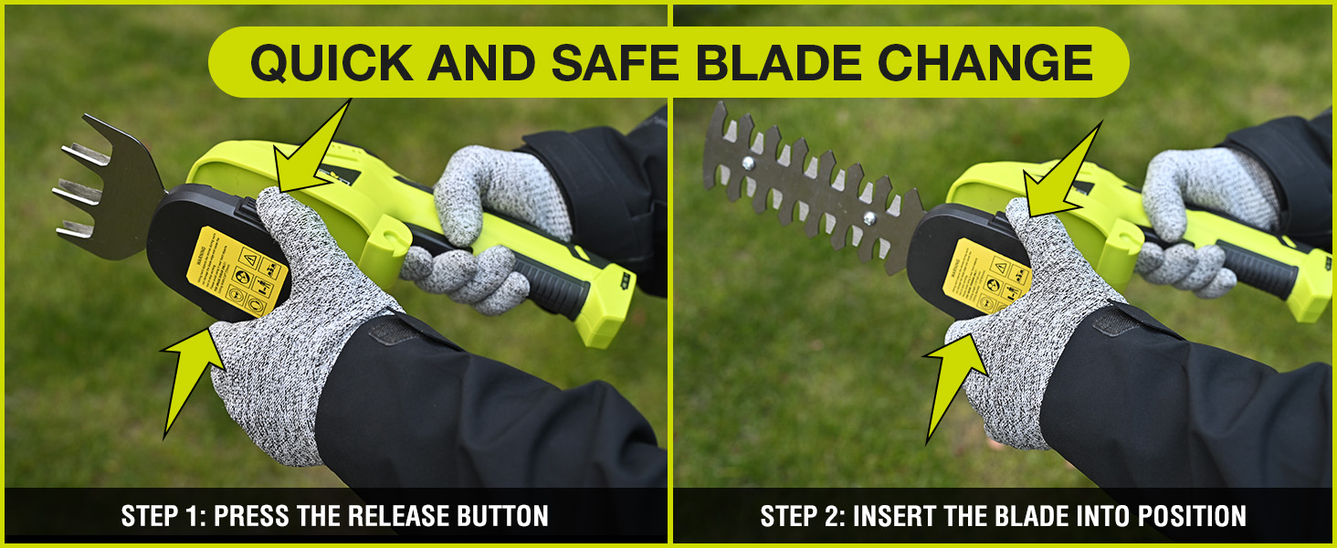 quick and safe blade change