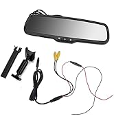EVGATSAUTO Car Mirror Monitor, 4.3" inch HD 480 * 272 Resolution Digital Auto Dimming Mirror Car ...