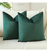 OTOSTAR Soft Velvet Decorative Throw Pillow Covers Solid Square Cushion Case Home Decor Pillow Co...