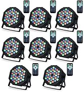 Litake DJ Par Lights, RGB 36 LED Stage Lights Sound Activated,Remote &amp; DMX Controlled LED Uplight...