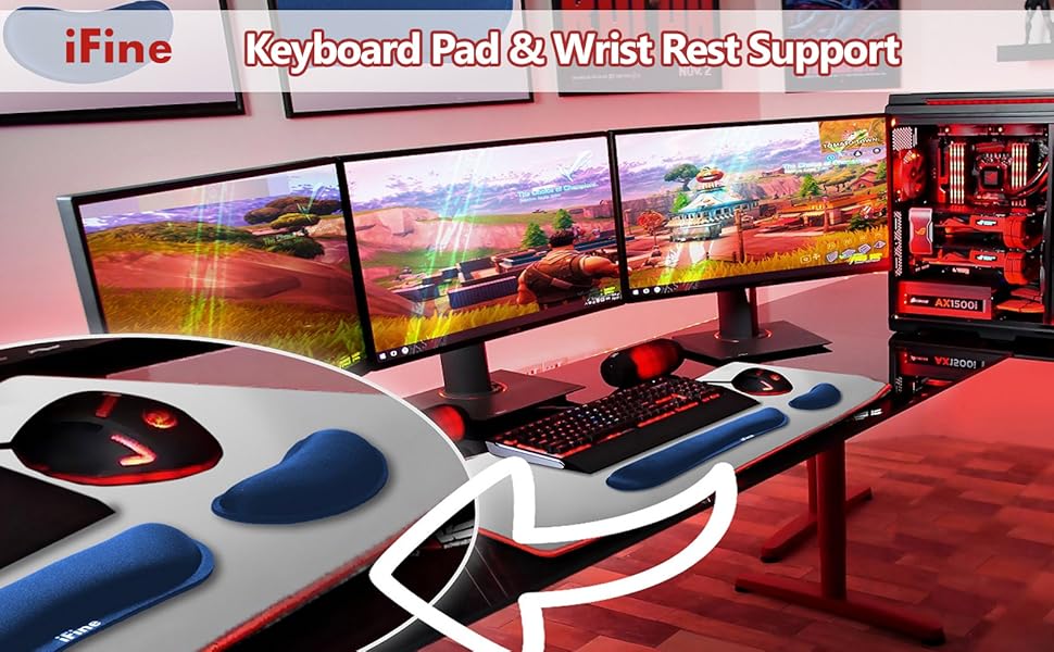 Gaming keyboard pad and wrist support