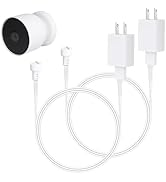 wochel 2Pack Power Adapter Compatible with Google Nest Cam Outdoor or Indoor, Battery - 6.5ft/2m ...