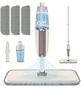 Wet Mops Spray Mops for Hardwood Floor Cleaning - MEXERRIS Dust Mops 3X Reusable Washable Pads Fl...