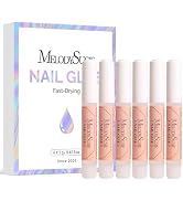 Melodysusie Nail Glue for Acrylic Nails Press on Nails Super Strong and Long Lasting Nail Glue fo...