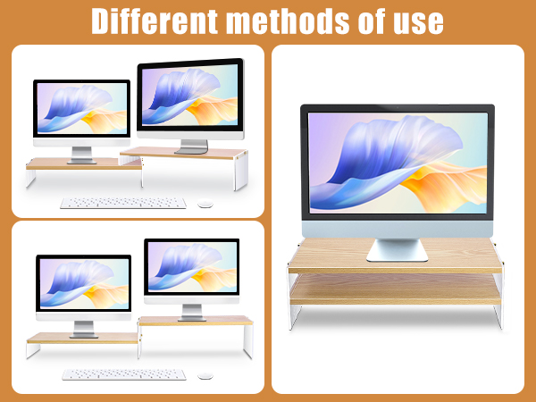 2 Tier Dual Monitor Stand 