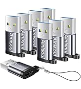 Ainisoul USB to USB C Adapter 4 Pack,USB A to USB C Adapter,USB C to USB Adapter,USB C Female to ...