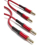 JSAUX 2 Pack AUX Cable, [4ft/1.2m- Copper Shell, Hi-Fi Sound] 3.5mm TRS Auxiliary Audio Cable Nyl...