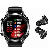 Tuanzi JM03 2 in 1 Smart Watch with Earbuds 1.28" Smartwatch TWS HiFi Stereo Wireless Headset Com...