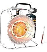 GasBRUH Outdoor Multi-Use Portable Propane Patio Heater/Cooker, 18,000 BTU include USB Lighter, G...