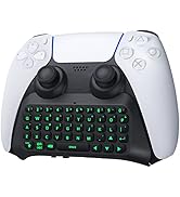 TiMOVO PS5 Controller Keyboard with Green Backlight, Wireless Bluetooth Keypad Chatpad for Playst...