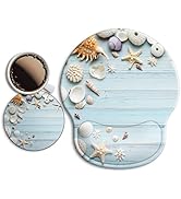 Ergonomic Mouse Pad with Wrist Support Rest,[ 20% Larger] Mousepad Gel Wrist Rest, with Coaster N...
