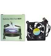 BOXPUT Mini Fan Quiet USB Fan Cooling Case Fan for Receiver DVR Xbox TV Box Router 5V USB Power