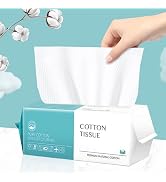 Disposable Face Towel 100 Count, Soft Cotton Facial Dry Wipes, Multi-Purpose for Skin Care, Makeu...