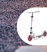 SereneLife Foldable Kick Scooter - Stand Kick Scooter for Teens and Adults with Rubber Grip at Ti...