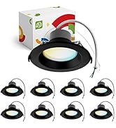 ASD 6 Inch Commercial Canless LED Downlight, Power Adjustable 10/15/22W Lighting, Dimmable Recess...