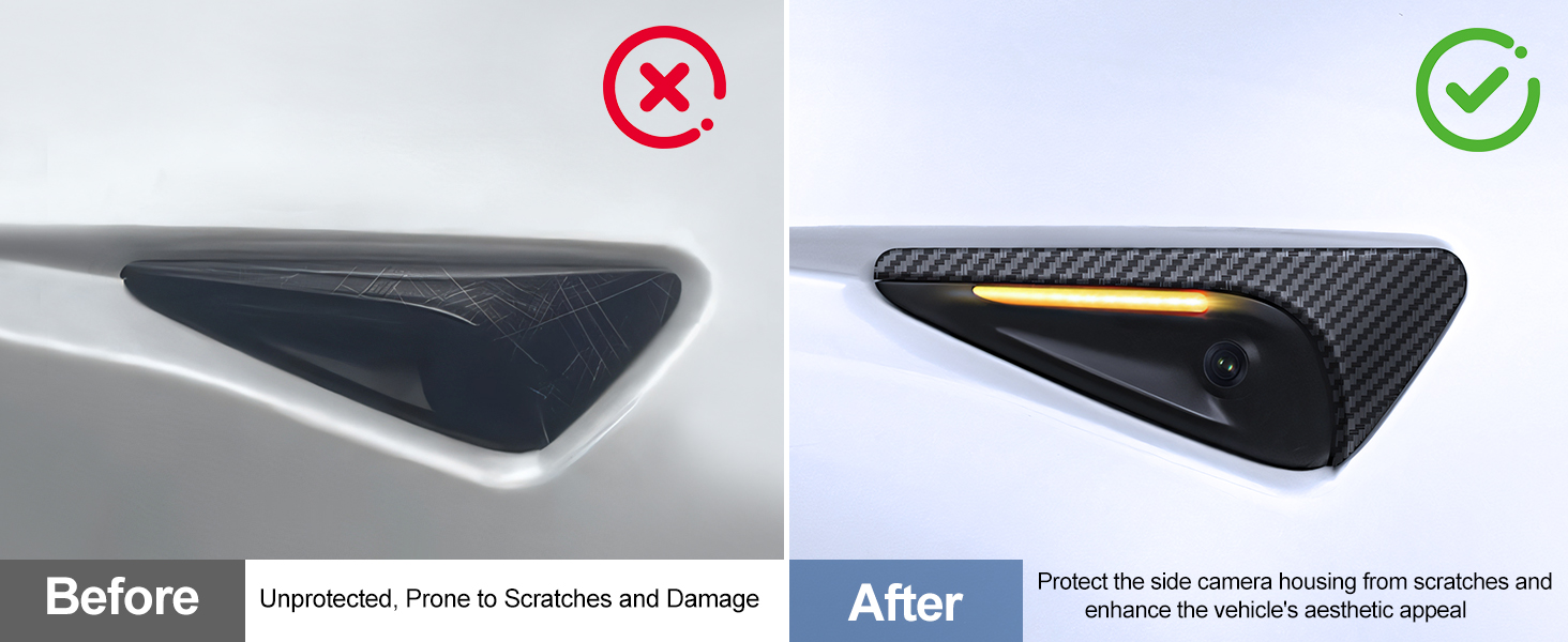 2PCS Side Camera Protection Cover for Tesla Model Y Juniper &amp;amp; Model 3 Highland 2026 2025