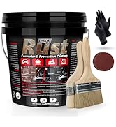 LISRUX Rust Converter &amp; Metal Primer, 141 Fl Oz Black Rust Inhibitor Paint for Metal, Automotive ...