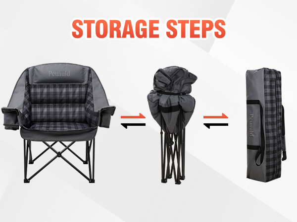UNMATCHED STABILITY of Heavy Duty Padded Folding Camp Chair