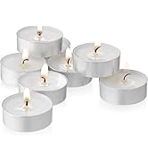 30-Pack Scented White Tealight Candles - 2 Hour Burn Time, Natural Palm Wax, Smokeless, with Cott...