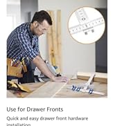 TOURACE Cabinet Hardware Jig for Handles and Knobs Aluminum Alloy Drill Guide Sleeve Drawer Pull ...