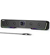 Jeecoo A40 Bluetooth Computer Speakers with Clear Sound, USB Plug &amp; Play PC Speakers with LED Lig...