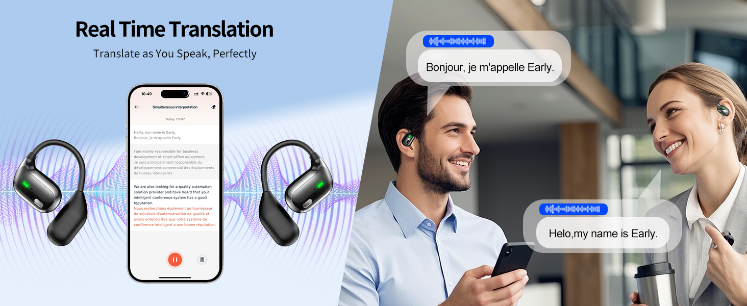 AI Translation Earbuds Real Time