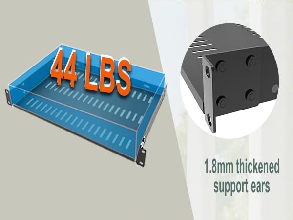 1U Thicken ear rack shelf