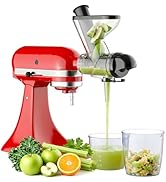 FOCOllK Masticating Juicer Attachment for KitchenAid Stand Mixer - Cold Press Dual Feed Chute Acc...
