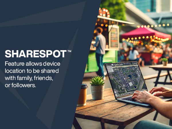 ShareSpot — Allows devices location to be shared with family, friends, or followers.