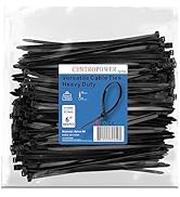 Zip Ties 6 Inch 500 Pack Black - Heavy Duty 33lbs Tensile Strength - Cable Ties Outdoor Premium P...